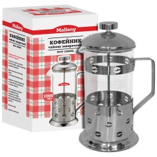 Чайник/кофейник (кофе-пресс) \"Caffè\" B535-1000ML (сталь) аналог 950044 12шт/тр.коробка